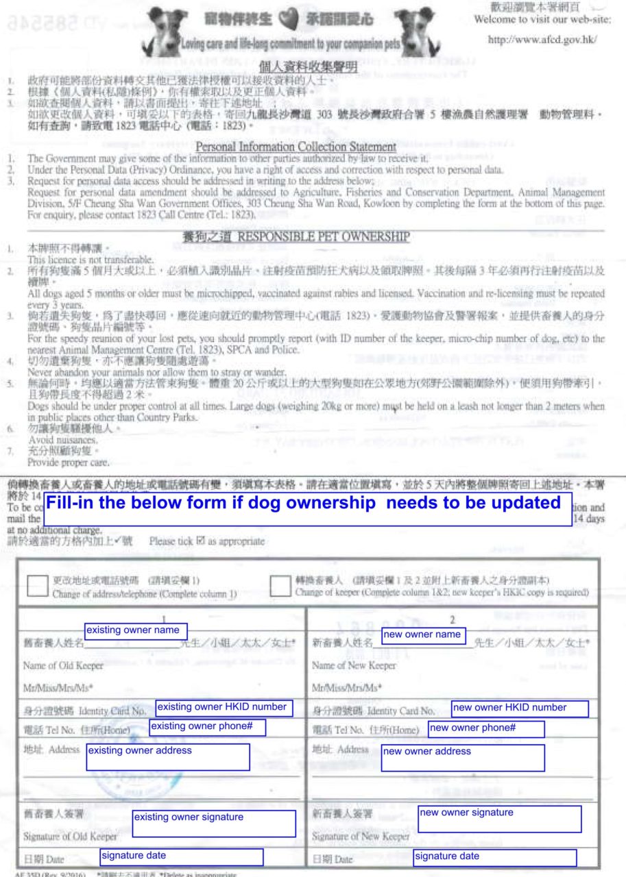 Dog Licence in Hong Kong | Ferndale Kennels & Cattery